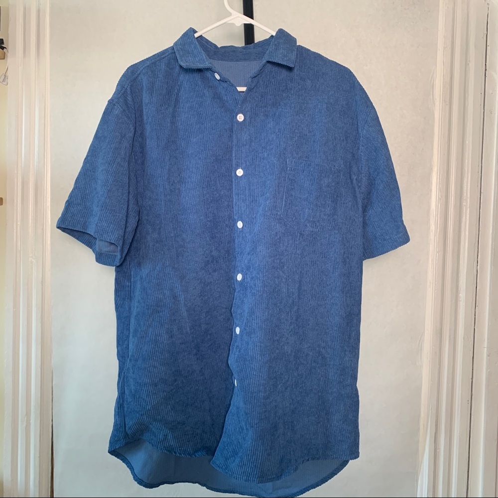 Corduroy SS Button-down Shirt - L